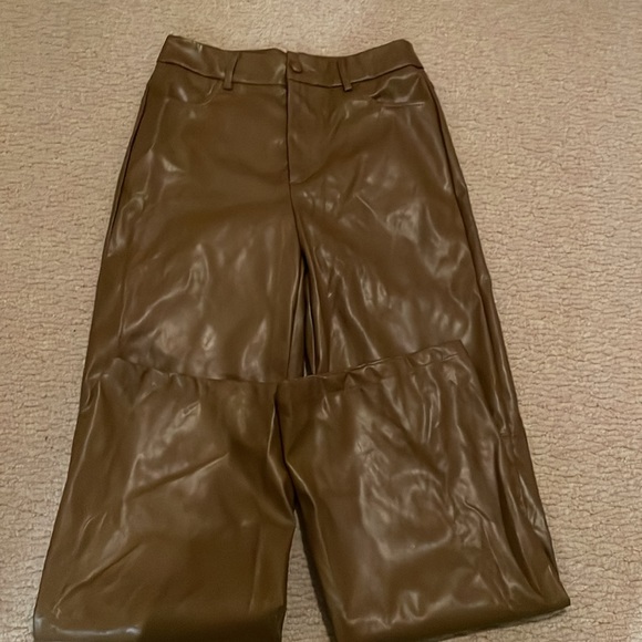 NWOT Mocha brown leather pants size medium - Picture 4 of 7